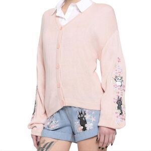 Her Universe Studio Ghibli Kiki's Delivery Service Jiji & Lily Cardigan Size M